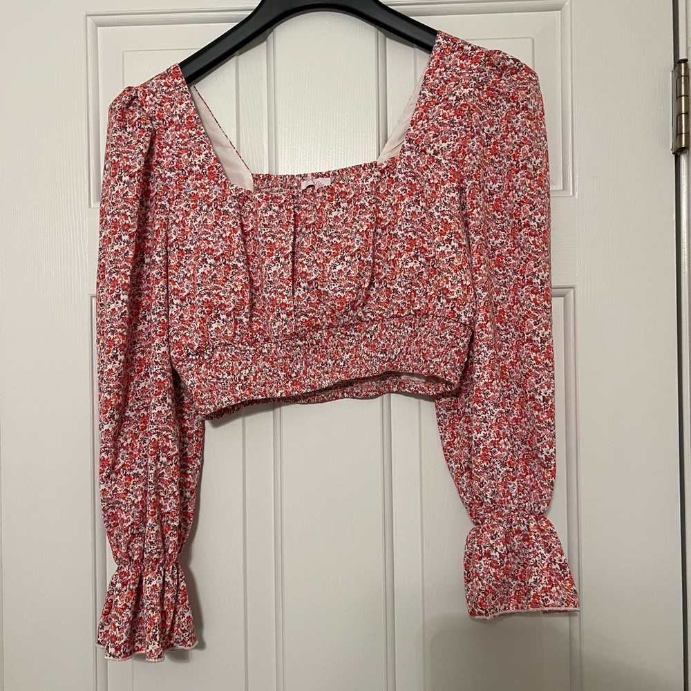 Floral Pink Women's Crop Top